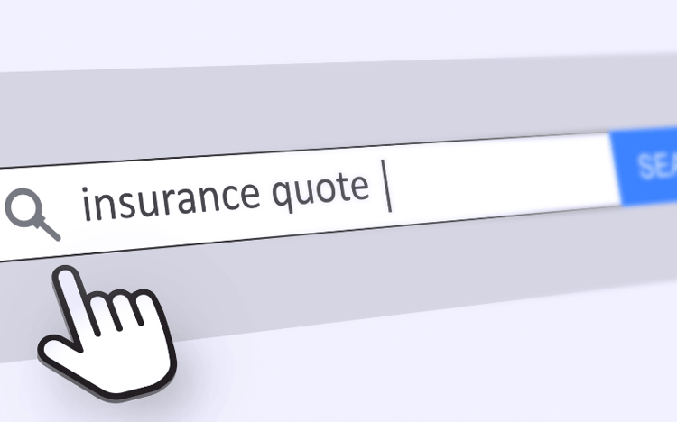 Internet search bar searching for workers’ compensation insurance quote