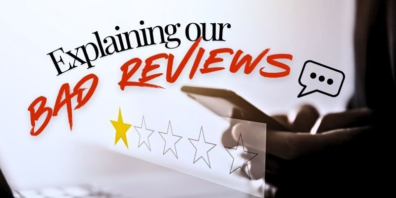 hands holding smartphone leaving 1-star review
