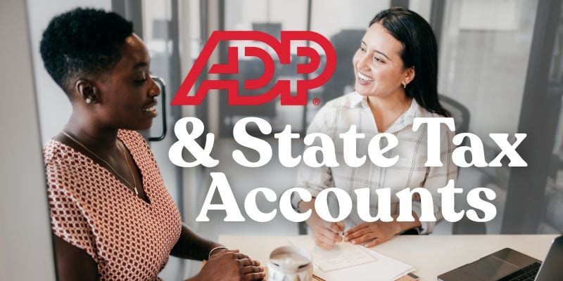 hiring interview with text: ADP & state tax accounts
